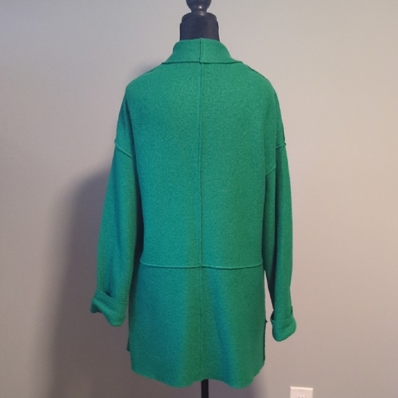 Vibrant Green Cardigan Tahari Size M - Picture 5 of 5